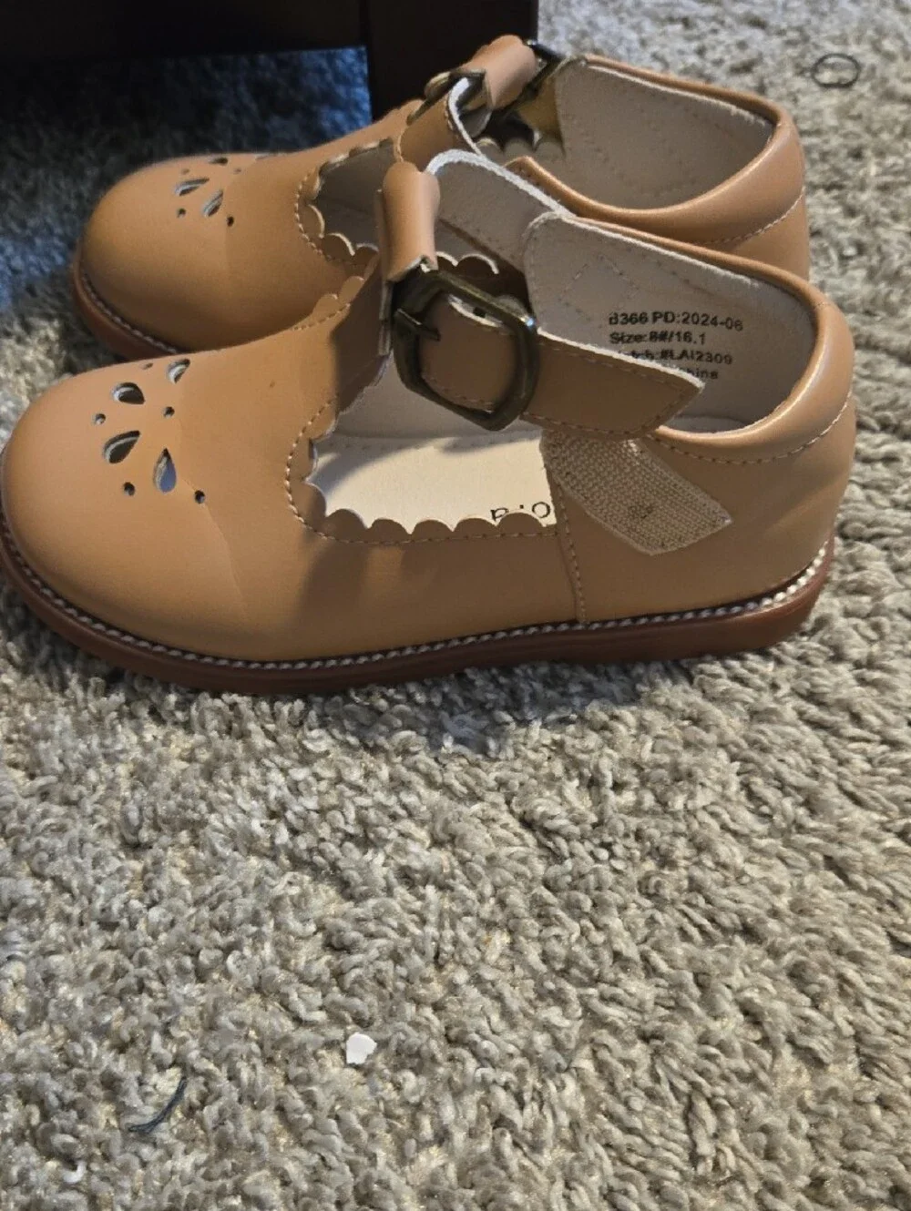 Girls' Classic T-Strap Mary Jane Shoes - Black, Tan, Cognac